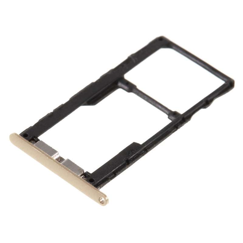 SIM Card Tray + SIM Card Tray / Micro SD Card Tray for Motorola Moto G5S(Black)