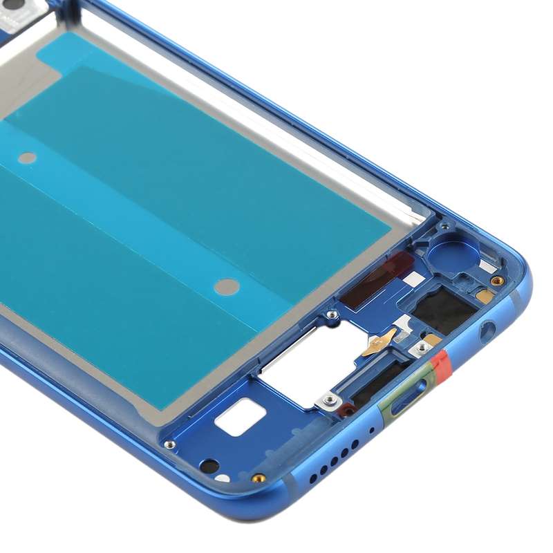Front Housing LCD Frame Bezel Plate with Side Keys for Huawei Honor 10(Blue)