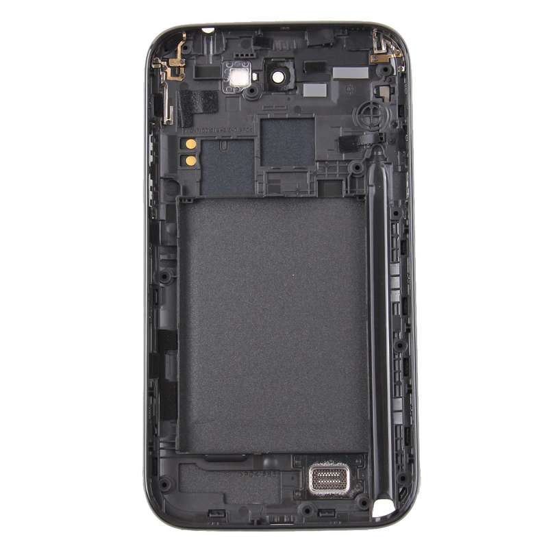 For Galaxy Note II / N7100 Middle Frame Bezel + Battery Back Cover (Black)