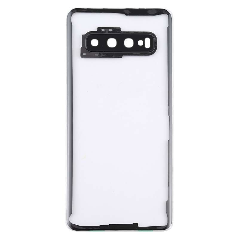For Samsung Galaxy S10 G973F/DS G973U G973 SM-G973 Transparent Battery Back Cover with Camera Lens C