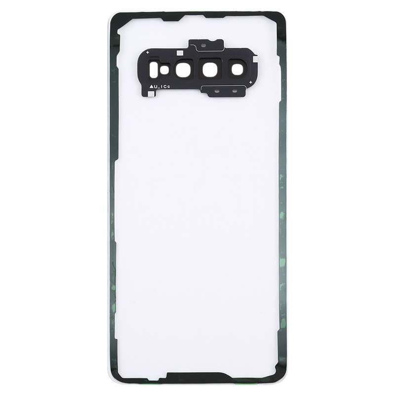 For Samsung Galaxy S10+ SM-G9750 G975F Transparent Battery Back Cover with Camera Lens Cover (Transp