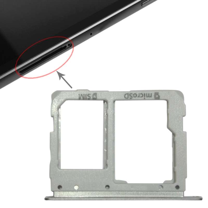 For Galaxy Tab S3 9.7 / T825 (3G Version) SIM Card Tray + Micro SD Card Tray (Black)