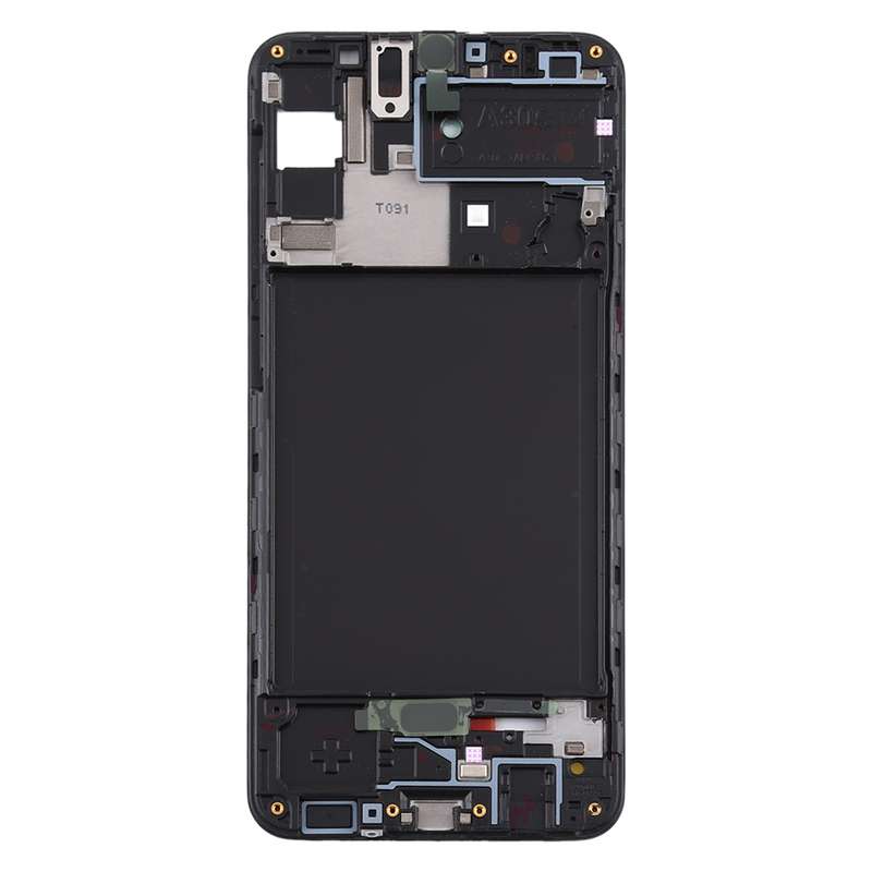 For Samsung Galaxy A30s Front Housing LCD Frame Bezel Plate (Black)