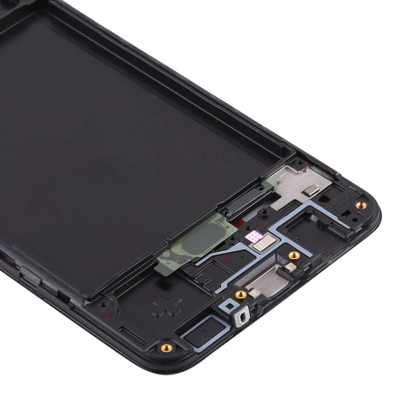 For Samsung Galaxy A30s Front Housing LCD Frame Bezel Plate (Black)