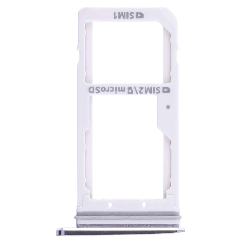 For Galaxy S7 2 SIM Card Tray / Micro SD Card Tray (White)