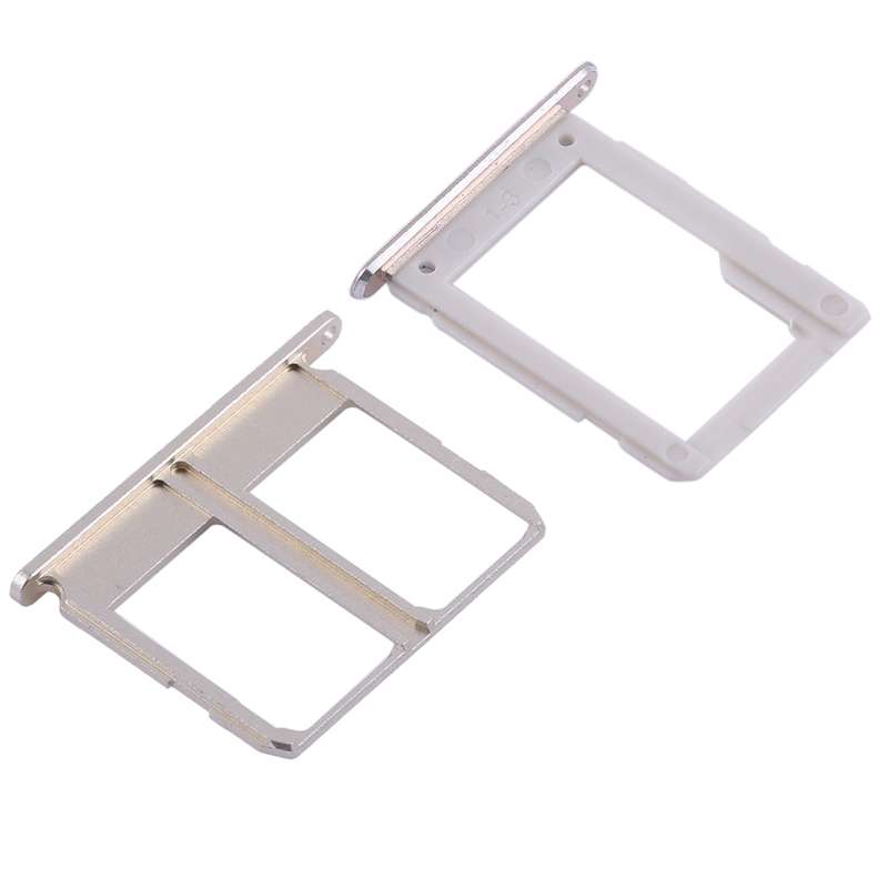 For Galaxy S7 2 SIM Card Tray / Micro SD Card Tray (White)
