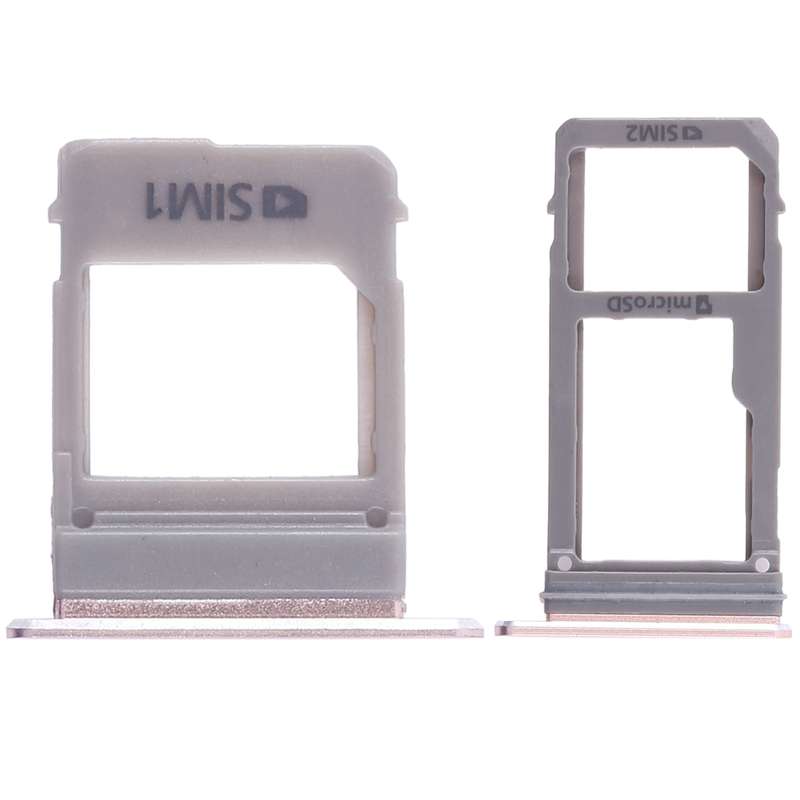 For Galaxy A520 / A720 2 SIM Card Tray + Micro SD Card Tray (Gold)