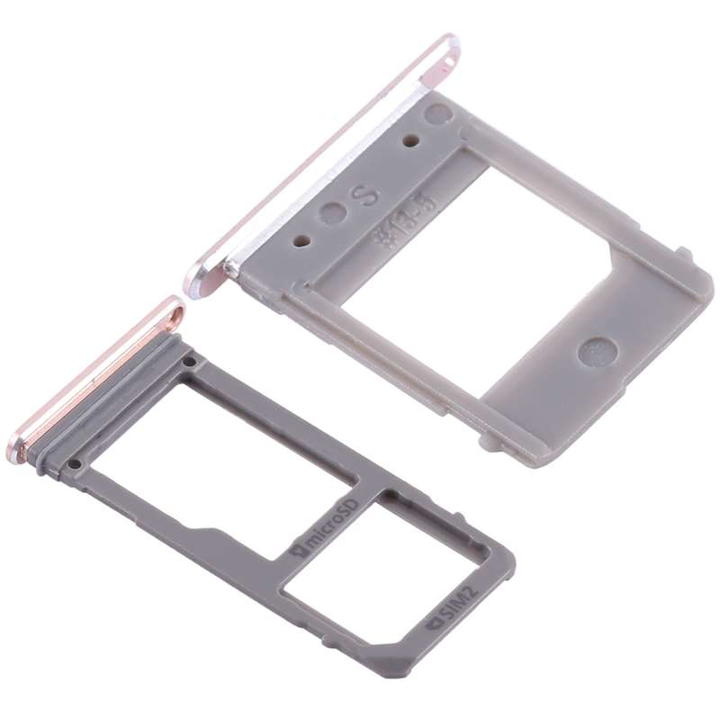 For Galaxy A520 / A720 2 SIM Card Tray + Micro SD Card Tray (Gold)