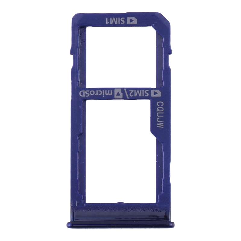 For Samsung Galaxy A60 SIM Card Tray + SIM Card Tray / Micro SD Card Tray (Blue)
