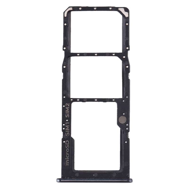 For Samsung Galaxy A30s SIM Card Tray + SIM Card Tray + Micro SD Card Tray (Black)