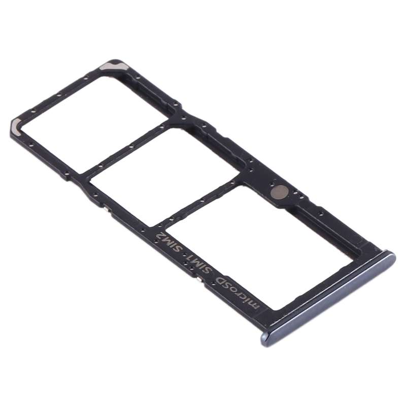 For Samsung Galaxy A30s SIM Card Tray + SIM Card Tray + Micro SD Card Tray (Black)