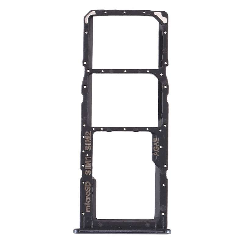For Samsung Galaxy A71 SIM Card Tray + SIM Card Tray + Micro SD Card Tray (Black)