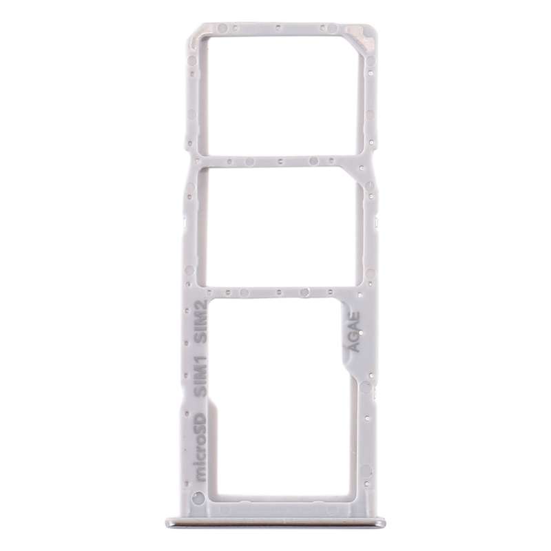 For Samsung Galaxy A71 SIM Card Tray + SIM Card Tray + Micro SD Card Tray (Silver)