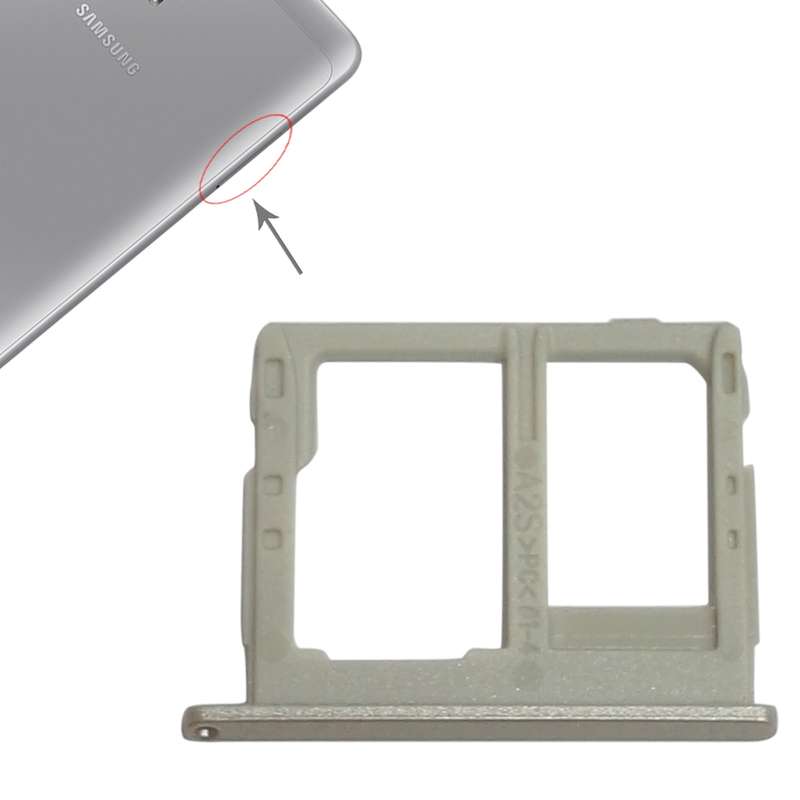 For Galaxy Tab A 8.0 / T380 / T385 SIM Card Tray + Micro SD Card Tray (Black)