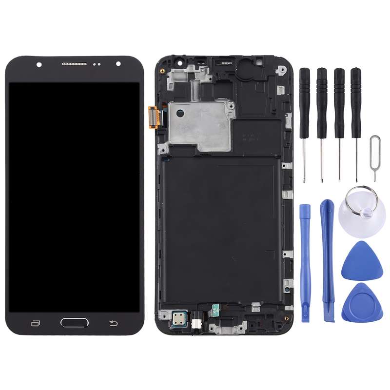 TFT LCD Screen for Galaxy J7 (2015) / J700F Digitizer Full Assembly with Frame (Gold)