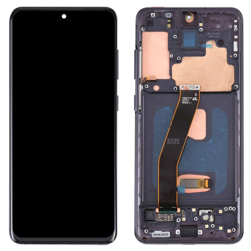 Original Dynamic AMOLED Material LCD Screen and Digitizer Full Assembly with Frame for Galaxy S20 4G