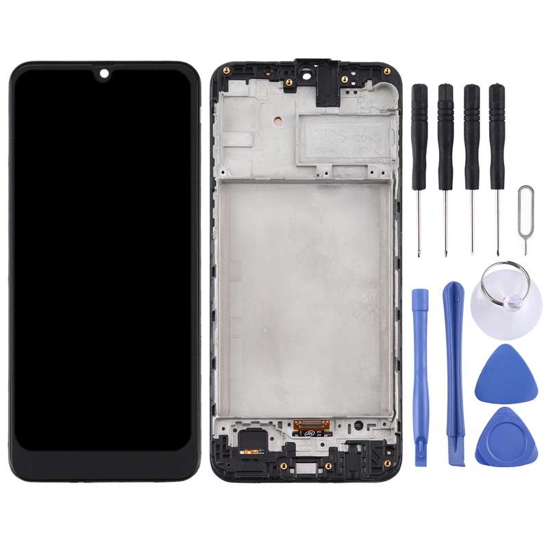 TFT LCD Screen for Samsung Galaxy M30s Digitizer Full Assembly with Frame (Black)