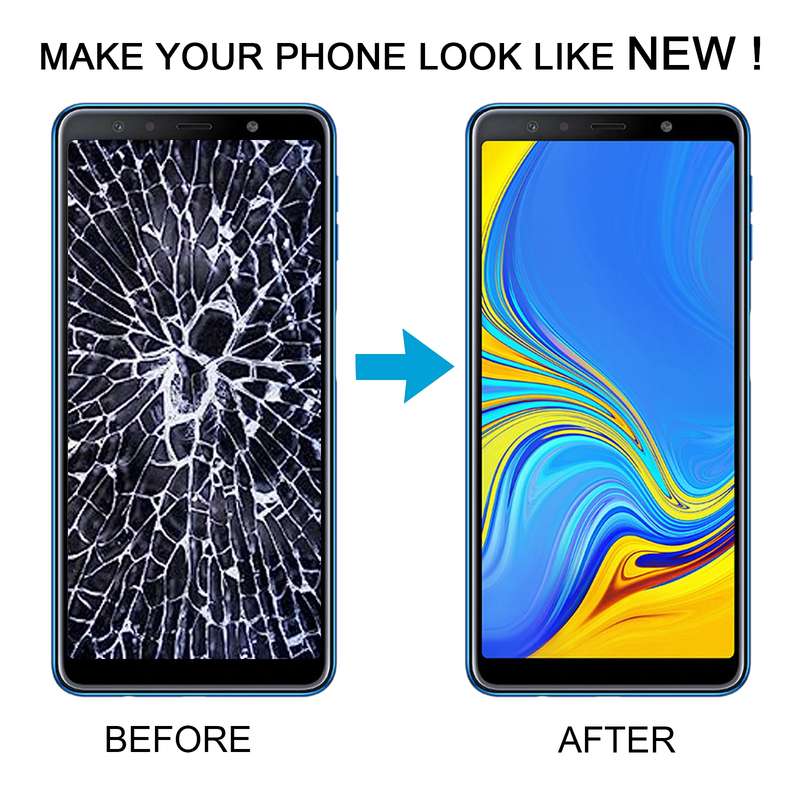 TFT LCD Screen for Samsung Galaxy A7 (2018) / SM-A750F Digitizer Full Assembly with Frame (Black)