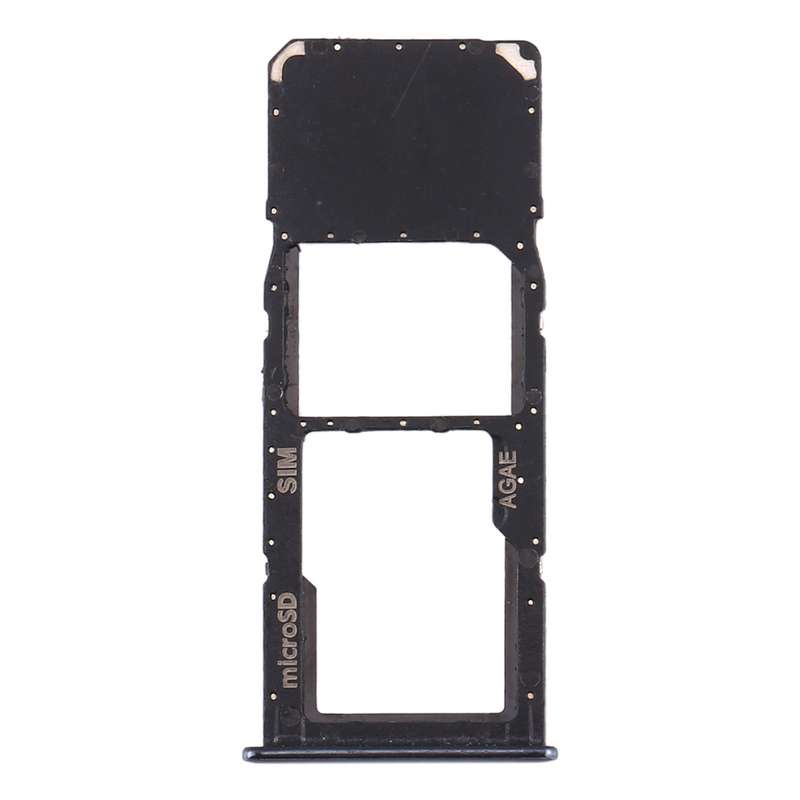 For Samsung Galaxy A71 / A715 SIM Card Tray + Micro SD Card Tray (Black)