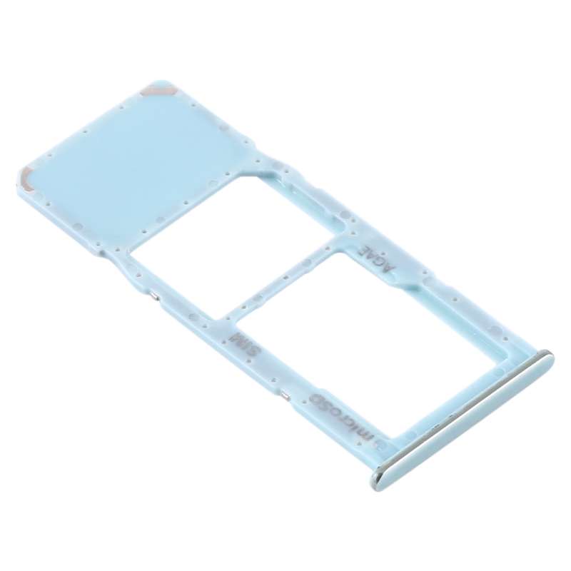 For Samsung Galaxy A71 / A715 SIM Card Tray + Micro SD Card Tray (Black)