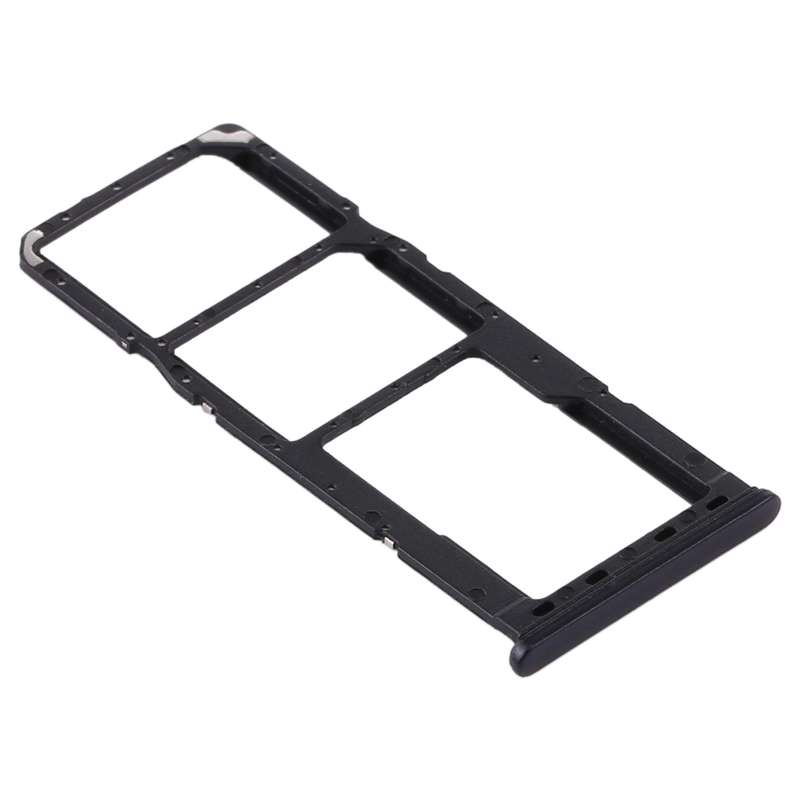 For Samsung Galaxy A21s SIM Card Tray + SIM Card Tray + Micro SD Card Tray (Black)