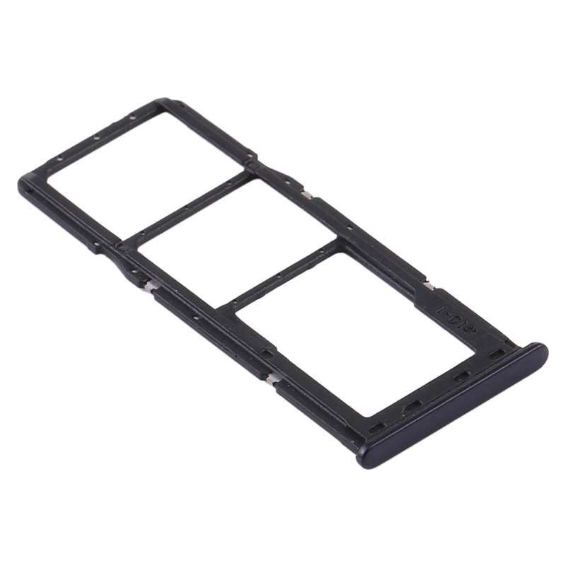 For Samsung Galaxy A21s SIM Card Tray + SIM Card Tray + Micro SD Card Tray (Black)