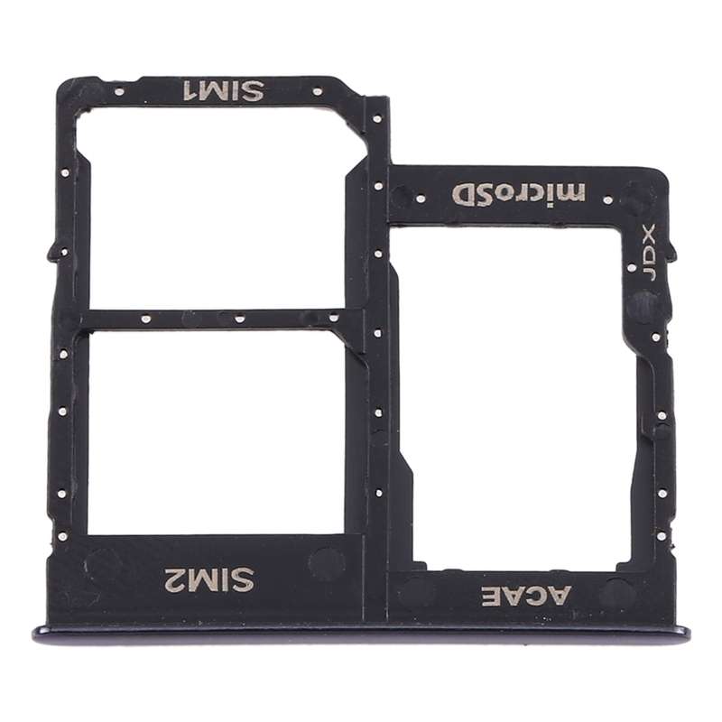 For Samsung Galaxy A315 / A31 SIM Card Tray + SIM Card Tray + Micro SD Card Tray (Black)