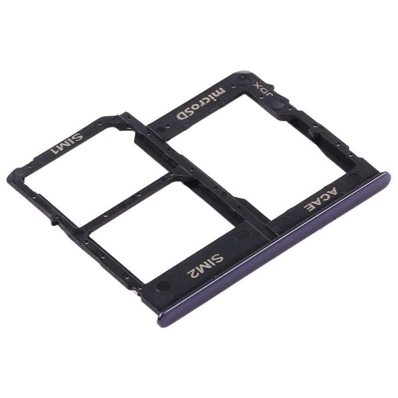 For Samsung Galaxy A315 / A31 SIM Card Tray + SIM Card Tray + Micro SD Card Tray (Black)