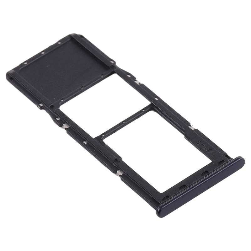For Samsung Galaxy A21s SIM Card Tray + Micro SD Card Tray (Black)
