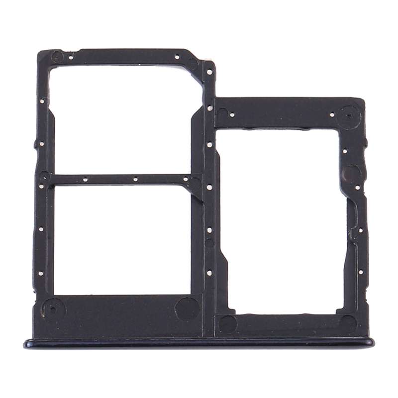 For Samsung Galaxy A41 / A415 SIM Card Tray + SIM Card Tray + Micro SD Card Tray (Black)