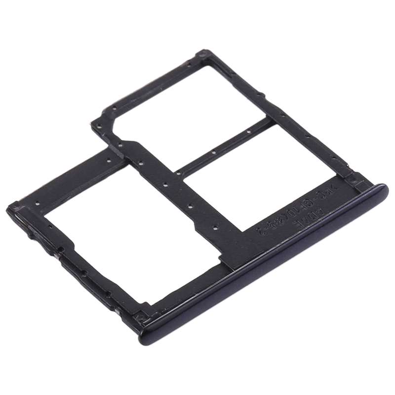 For Samsung Galaxy A41 / A415 SIM Card Tray + SIM Card Tray + Micro SD Card Tray (Black)