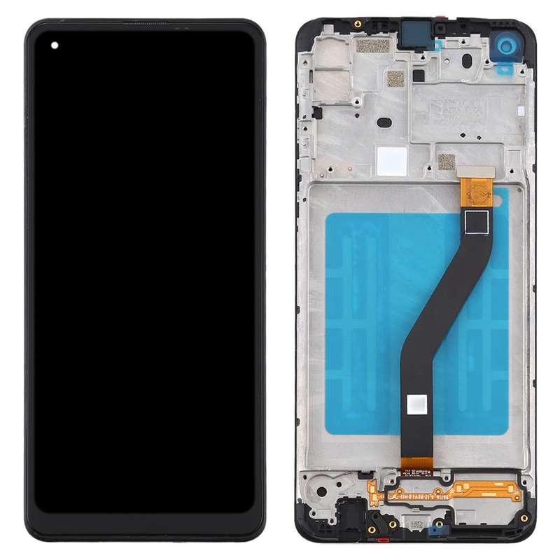 OEM LCD Screen for Samsung Galaxy A21 / SM-A215 Digitizer Full Assembly with Frame (Black)