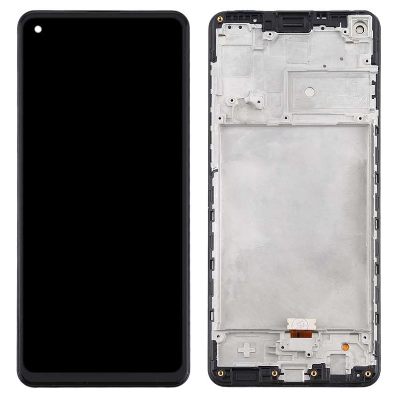 OEM LCD Screen for Samsung Galaxy A21s / SM-A217 Digitizer Full Assembly with Frame (Black)