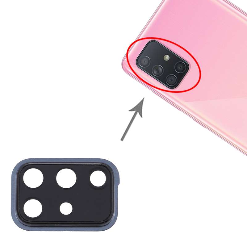 For Samsung Galaxy A71 10pcs Camera Lens Cover (Black)