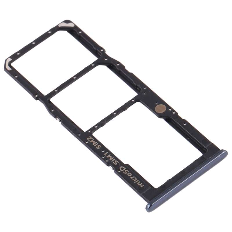 For Samsung Galaxy A50s SM-A507 SIM Card Tray + SIM Card Tray + Micro SD Card Tray (Black)