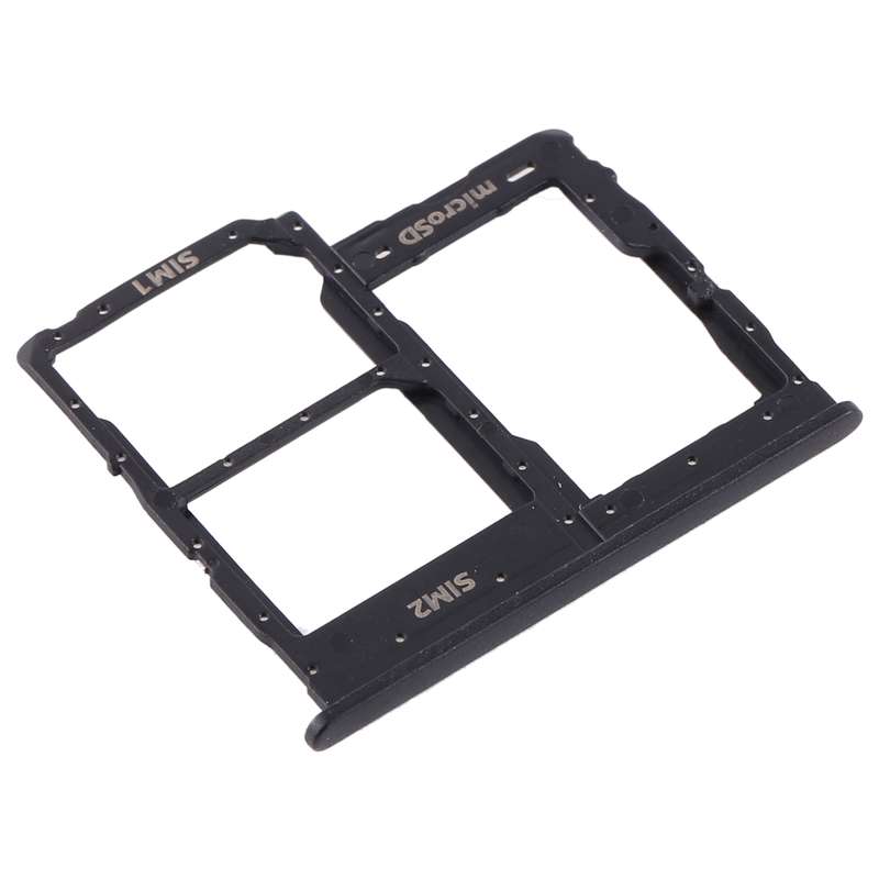 For Samsung Galaxy A01 Core SM-A013 SIM Card Tray + SIM Card Tray + Micro SD Card Tray (Black)