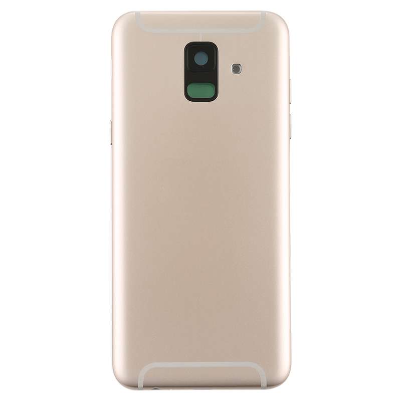 For Galaxy A6 (2018) / A600F Back Cover with Side Keys & Camera Lens (Gold)