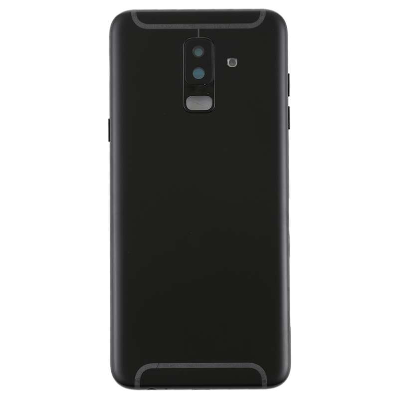 For Galaxy A6+ (2018) / A605 Back Cover with Side Keys & Camera Lens (Black)