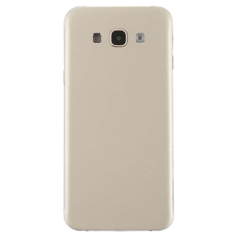 For Galaxy A8 Back Cover with Side Keys & Camera Lens (Gold)