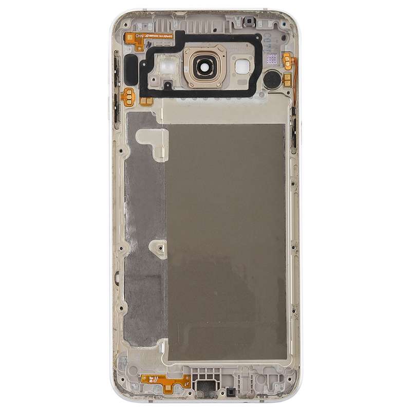 For Galaxy A8 Back Cover with Side Keys & Camera Lens (Gold)