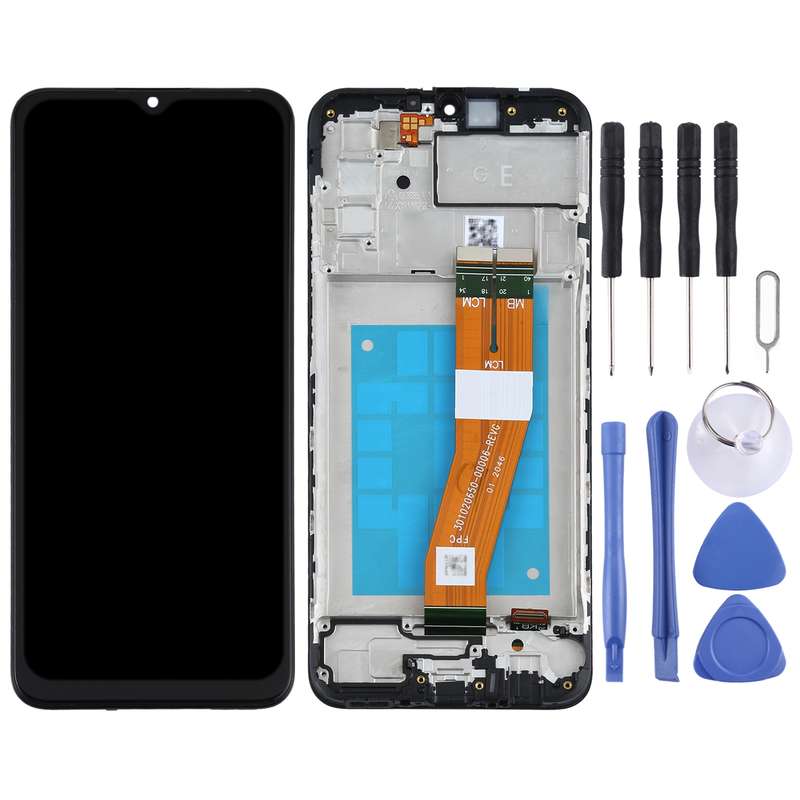 Original LCD Screen for Samsung Galaxy A02s SM-A025F(GE Version) Digitizer Full Assembly with Frame