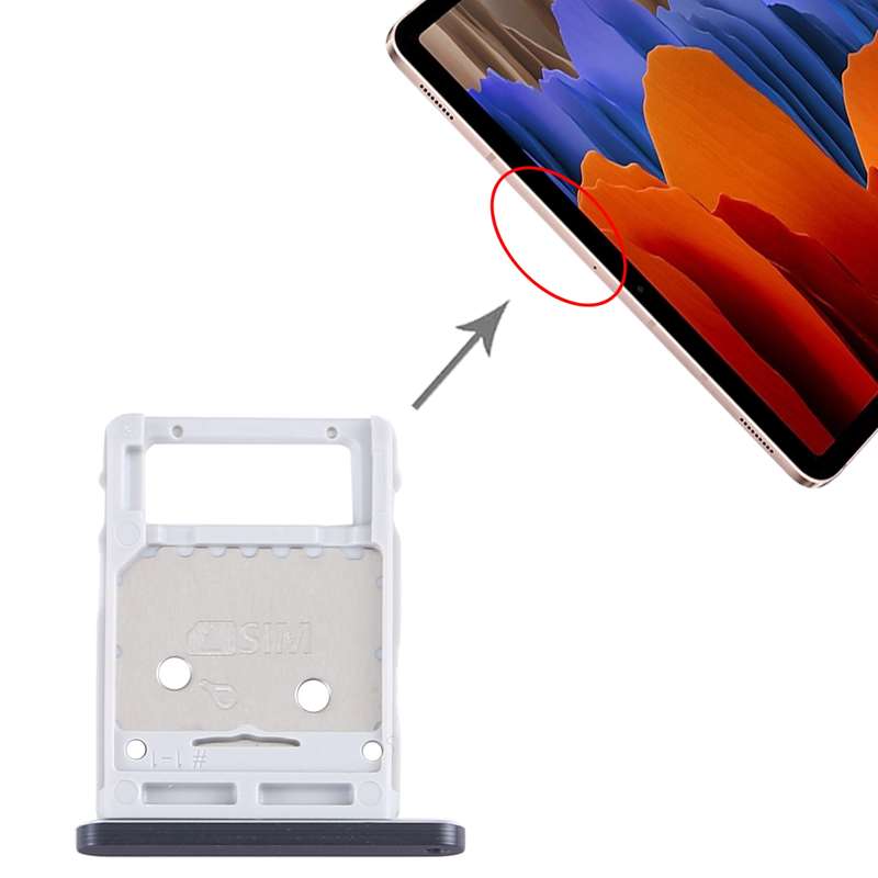 For Samsung Galaxy Tab S7 SM-T870/T875 SIM Card Tray + Micro SD Card Tray (Silver)