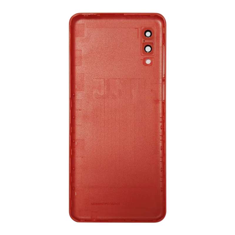 For Samsung Galaxy A02 Battery Back Cover with Camera Lens Cover (Black)
