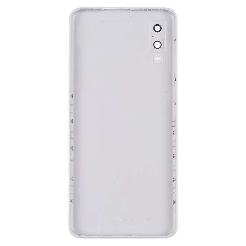 For Samsung Galaxy A02 Battery Back Cover with Camera Lens Cover (Black)