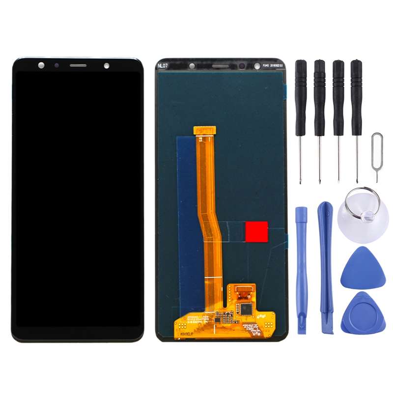 Original Super AMOLED LCD Screen for Galaxy A7 (2018), A750F / DS With Digitizer Full Assembly (Blac