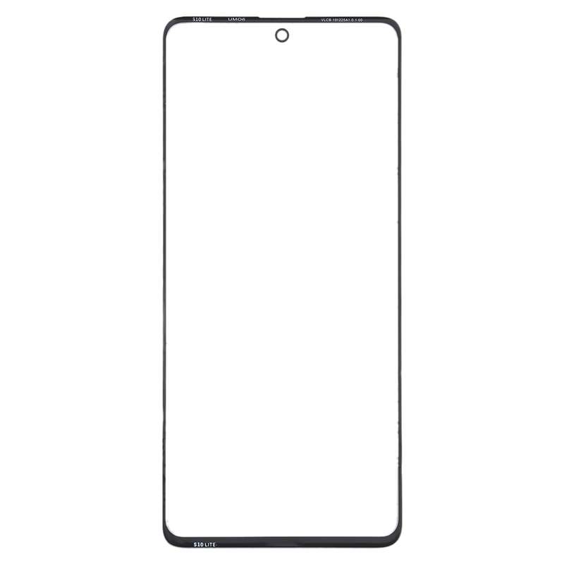For Samsung Galaxy A71 10pcs Front Screen Outer Glass Lens (Black)