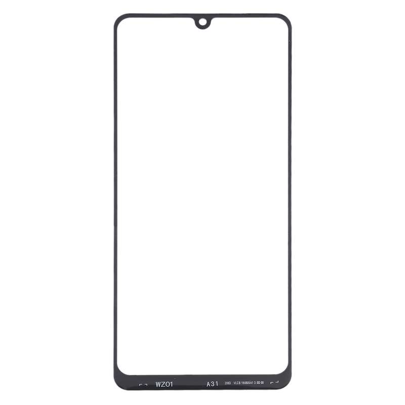 For Samsung Galaxy A31 10pcs Front Screen Outer Glass Lens (Black)