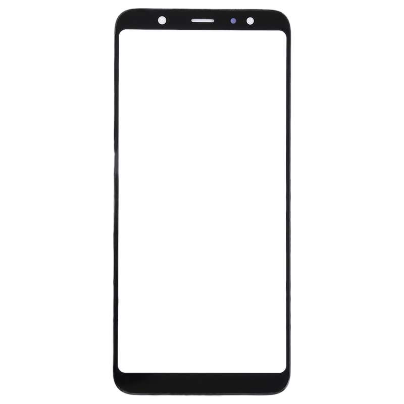 For Samsung Galaxy A6+ (2018) / A605 10pcs Front Screen Outer Glass Lens (Black)
