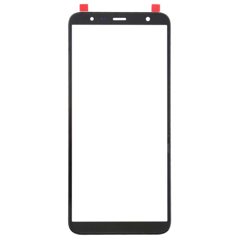 For Samsung Galaxy J4+ / J6+ / J610 10pcs Front Screen Outer Glass Lens (Black)