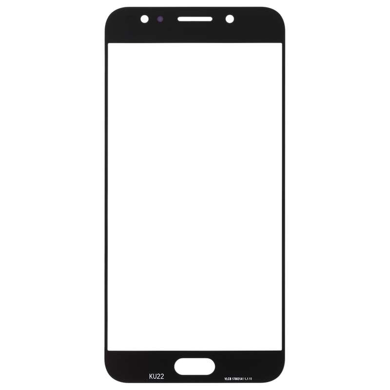 For Samsung Galaxy C8 / C7100, C7(2017) / J7+, C710F/DS 10pcs Front Screen Outer Glass Lens (Black)